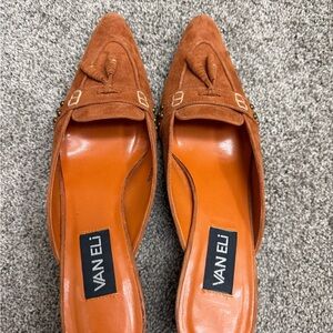 Vaneli Women's Caramel Suede Loafers Narrow